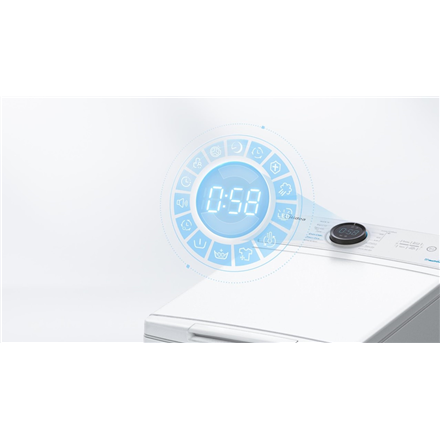 Midea Washing Machine | MF100T60B/W-HR | Energy efficiency class A | Top loading | Washing capacity 