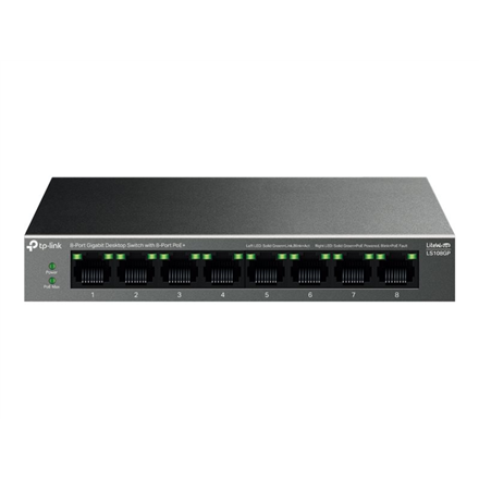 TP-LINK LS108GP 8-Port Gigabit Desktop Switch with 8-Port PoE+