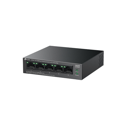 TP-LINK | 5-Port 10/100Mbps Switch with 4-Port PoE | LS105LP | Unmanaged | Desktop