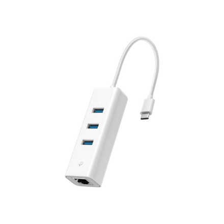 TP-LINK USB 3.0 Type-C to Gigabit Ethernet Network Adapter with 3-Port USB 3.0 Type-A Hub | UE330C