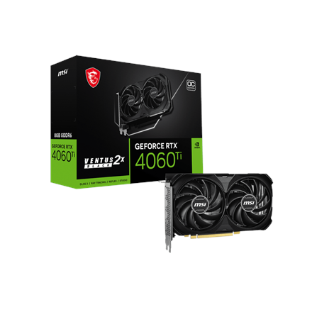 GeForce RTX 4060 Ti 8G VENTUS 2X BLACK E1 OC | NVIDIA | 8 GB | GeForce RTX 4060 Ti | GDDR6 | HDMI po