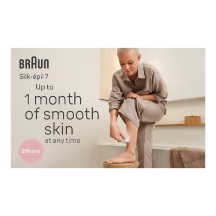 Braun Epilator | SE7-041 Silk épil 7 | Number of power levels 2 | Wet & Dry | White/Silver