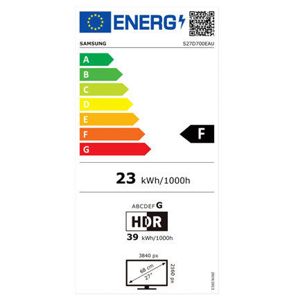 Samsung LS27D700EAUXEN | 27 " | IPS | 4K | 16:9 | 60 Hz | 5 ms | 3840 x 2160 pixels | 350 cd/m² | H