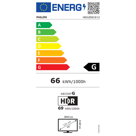 Philips 4K Ambilight TV | 48OLED819/12 | 48 | Smart TV | Google TV | UHD