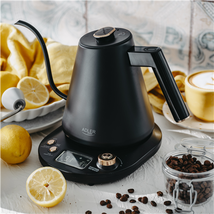 Adler Kettle | AD 1349 | Electric | 1100 W | 1 L | Stainless steel | 360° rotational base | Black/G