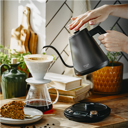 Adler Kettle | AD 1349 | Electric | 1100 W | 1 L | Stainless steel | 360° rotational base | Black/G