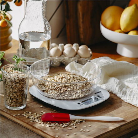 Adler Kitchen Scale with a bowl | MS 3179w | Graduation 1 g | Display type LCD | White
