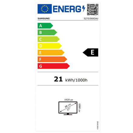 Samsung LS27D360GAUXEN | 27 " | VA | FHD | 16:9 | 100 Hz | 4 ms | 1920 x 1080 pixels | 250 cd/m² | 