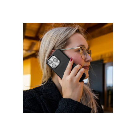Fixed MagLeather | Back cover | Apple | iPhone 16 Plus | Leather | Black