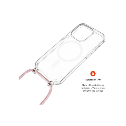 Fixed | MagPure Neck | Back Cover with Lanyard | Apple | iPhone 16 Pro Max | TPU | Clear