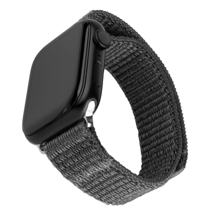 Fixed | Sporty Strap for Apple Watch 38/40/41mm | 160-210 mm | Dark gray | Nylon