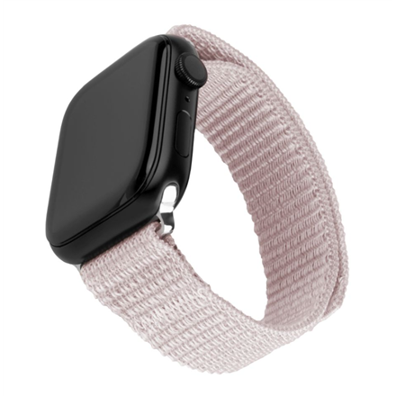 Fixed | Sporty Strap for Apple Watch 42/44/45mm | 160-210 mm | Rose gold | Nylon