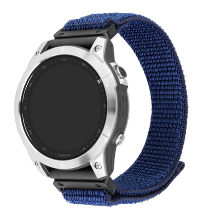 Fixed | Sporty Strap for Garmin QuickFit 26mm | 160-210 mm | Dark blue | Nylon