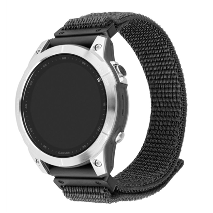 Fixed | Sporty Strap for Garmin QuickFit 26mm | 160-210 | Dark gray | Nylon