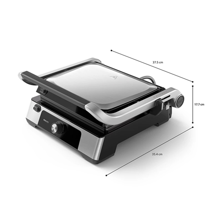 Philips | Contact Electric Grill | HD6301/90 5000 Series | Table | 2200 W | Black