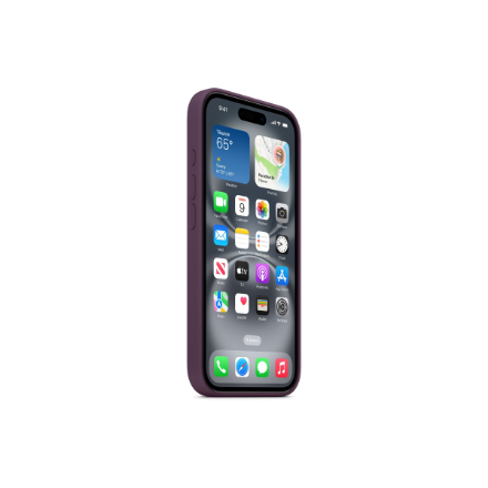 Apple iPhone 16 Silicone Case with MagSafe - Plum | Apple