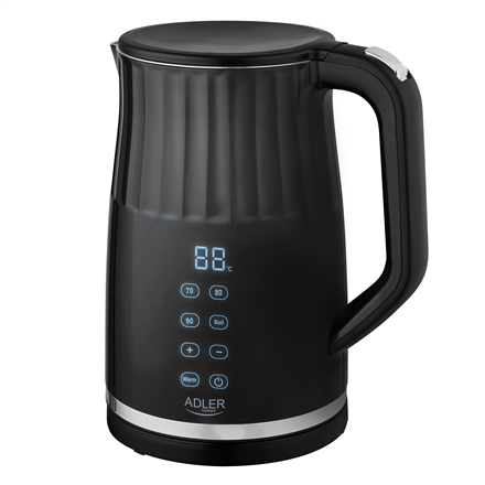 Adler Kettle with LED display | AD 1350 | Electric | 2200 W | 1.7 L | Stainless Steel | 360° rotati