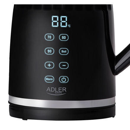Adler Kettle with LED display | AD 1350 | Electric | 2200 W | 1.7 L | Stainless Steel | 360° rotati