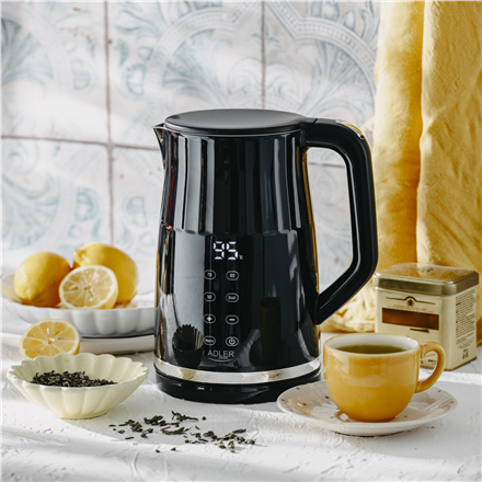 Adler Kettle with LED display | AD 1350 | Electric | 2200 W | 1.7 L | Stainless Steel | 360° rotati