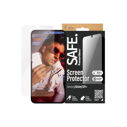 SAFE by PanzerGlass Screen Protector Samsung Galaxy S24 Plus | Ultra-Wide Fit w EasyAligner | Panzer