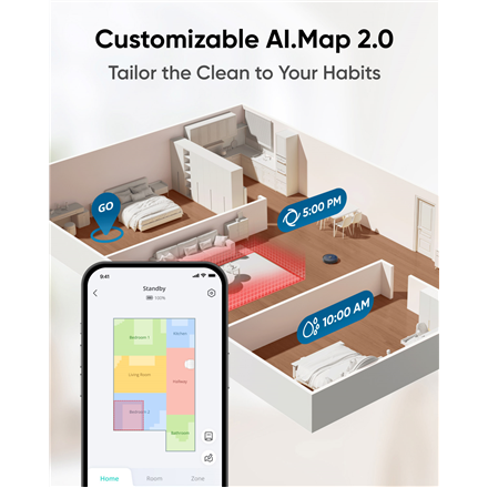 Anker Eufy | Robot Vacuum Cleaner | X10 Pro Omni | Wet&Dry | Operating time (max) 180 min | 5200 mAh