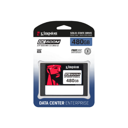 Kingston DC600M | 480 GB | SSD form factor 2.5" | Solid-state drive interface SATA Rev. 3.0 | Read s