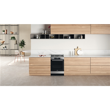 Whirlpool Cooker | WS68G8CHX/E/1 | Hob type Gas | Oven type  Electric | Stainless Steel | Width 60 c
