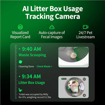 PETKIT Automatic Cat Litter Box | PUROBOT MAX Pro | White