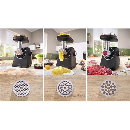 Bosch Food Mincer | MFWS430B | Black | Number of speeds 2 | Throughput (kg/min) 2.5