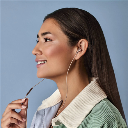 Energy Sistem Wired Earphones | EasyPods Type C | Built-in microphone | USB-C | Rose Gold