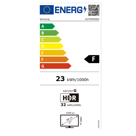 Samsung LS27DM500EUXDU M5 M50D | 27 " | VA | 16:9 | 60 Hz | 4 ms | 1920 x 1080 pixels | 250 cd/m² |