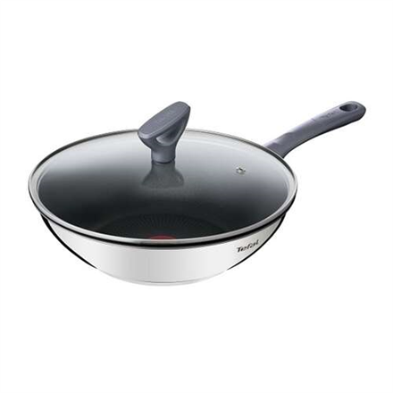 TEFAL Wok Pan | G7309955 Daily Cook | Wok | Diameter 28 cm | Suitable for induction hob | Lid includ