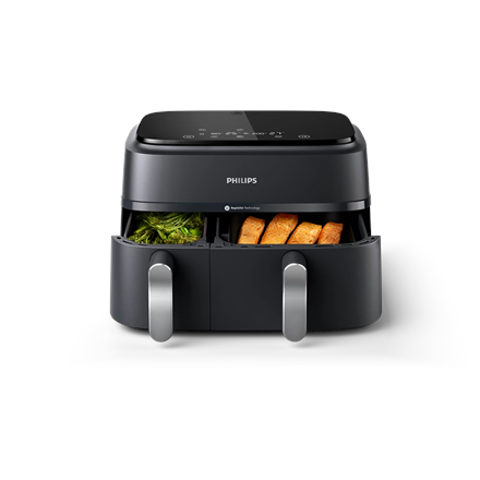 Philips Dual Basket Airfryer | NA351/00 3000 Series | Power 2750 W | Capacity 9 L | Rapid Air techno