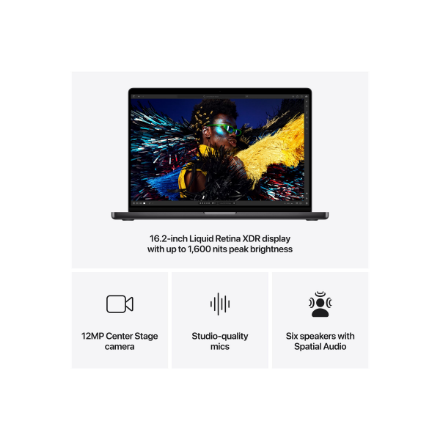 Apple MacBook | Pro | Space Black | 16 " | 3456 x 2234 pixels | Apple M4 Pro | 24 GB | Solid-state d