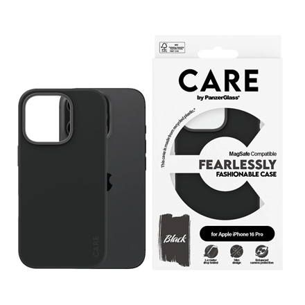 CARE Fashionable Case | Back cover | Apple | iPhone 16 Pro | Recycled plastic | Black | MagSafe