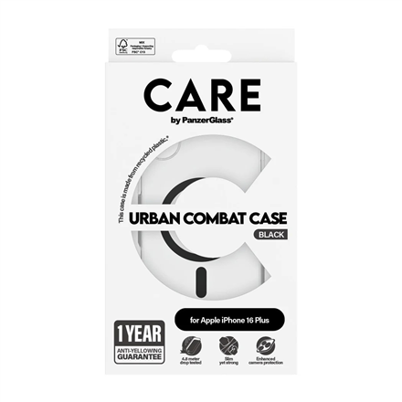 CARE by PanzerGlass Case Flagship | Back protection | Apple | iPhone 16 Plus | Recycled plastic | Tr