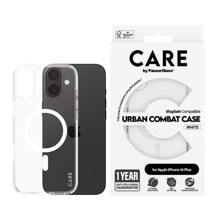 CARE by PanzerGlass Case Flagship | Back protection | Apple | iPhone 16 Plus | Recycled plastic | Wh