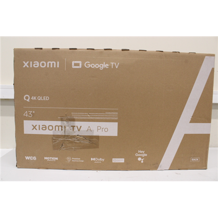 Xiaomi | QLED TV A Pro 2025 | 43'' | Smart TV | Google TV | 4K UHD | Black | DAMAGED PACKAGING