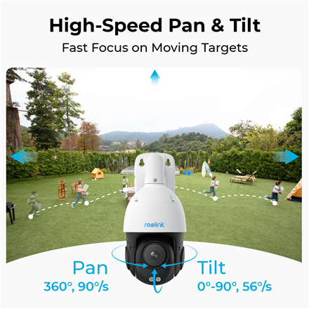 Reolink | 4K 360° Auto-Tracking PoE Camera with 5X Optical Zoom | P840 | 8 MP | f=2.7-13.5mm/Max. F1