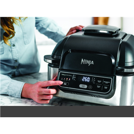 NINJA | Hot Air Fryer | AG301EU | Capacity 5.7 L | Cyclonic Air Technology | Black/Stainless Steel