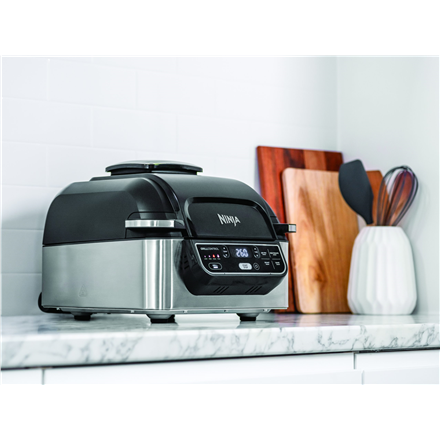 NINJA | Hot Air Fryer | AG301EU | Capacity 5.7 L | Cyclonic Air Technology | Black/Stainless Steel