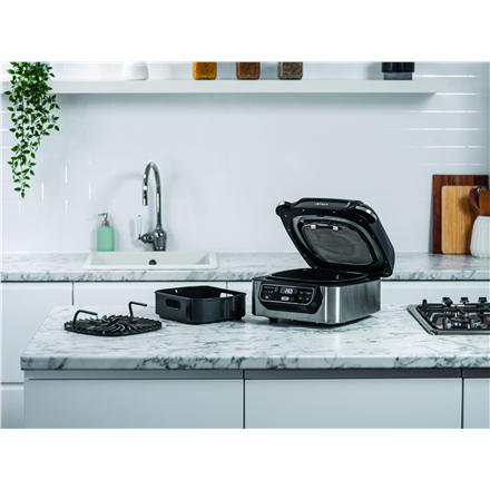 NINJA | Hot Air Fryer | AG301EU | Capacity 5.7 L | Cyclonic Air Technology | Black/Stainless Steel