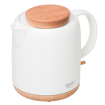 Adler Electric Kettle | AD 1304 | Electric | 1200 W | 1 L | Ceramic | 360° rotational base | White