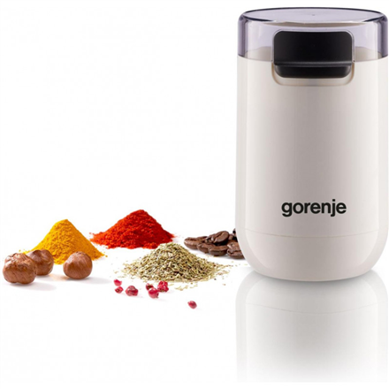 Gorenje | Coffee Grinder | SMK150SW | 150 W | Coffee beans capacity 45 g | Lid safety switch | White