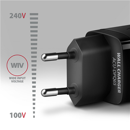 AXAGON GaN wallcharger 3x port (USB-A + 2x USB-C)