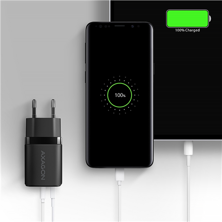 AXAGON Wallcharger 2x port (USB-A + USB-C)