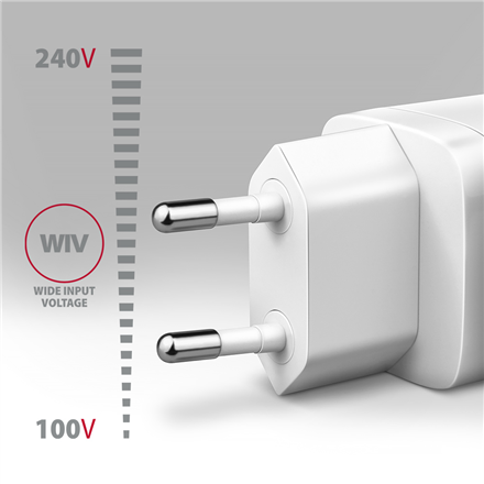 AXAGON Wallcharger 2x port (USB-A + USB-C)