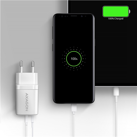 AXAGON Wallcharger 2x port (USB-A + USB-C)