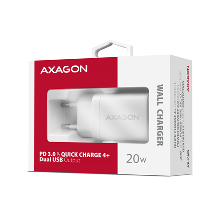 AXAGON Wallcharger 2x port (USB-A + USB-C)