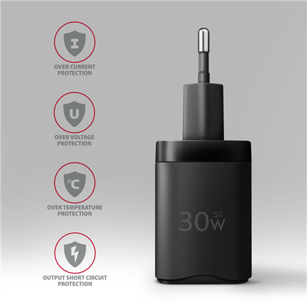 AXAGON Sil wallcharger 2x port (USB-A + USB-C)